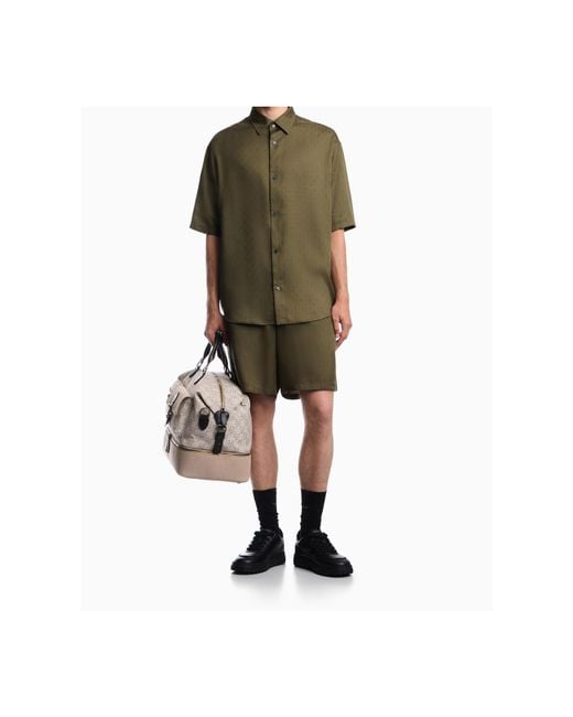 Emporio Armani Green Short-Sleeved Shirt for men
