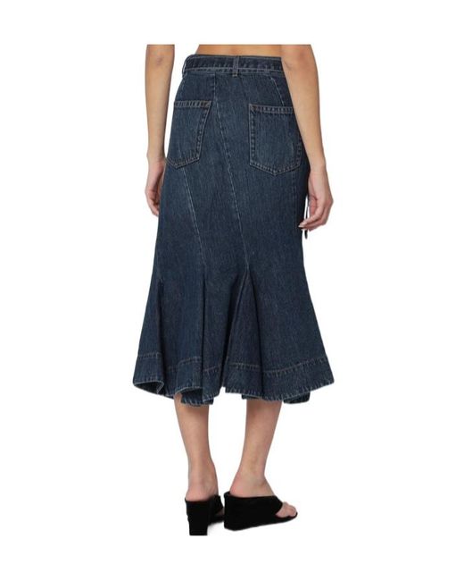 Sacai Blue Denim Skirt