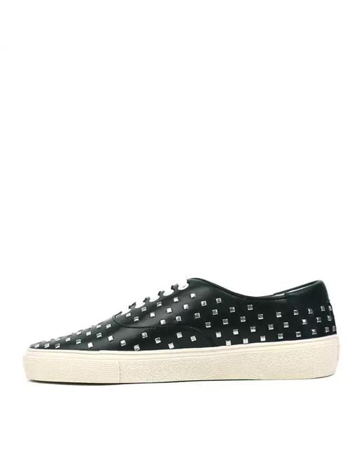 Saint Laurent Black Strap-Up Casual Sneakers