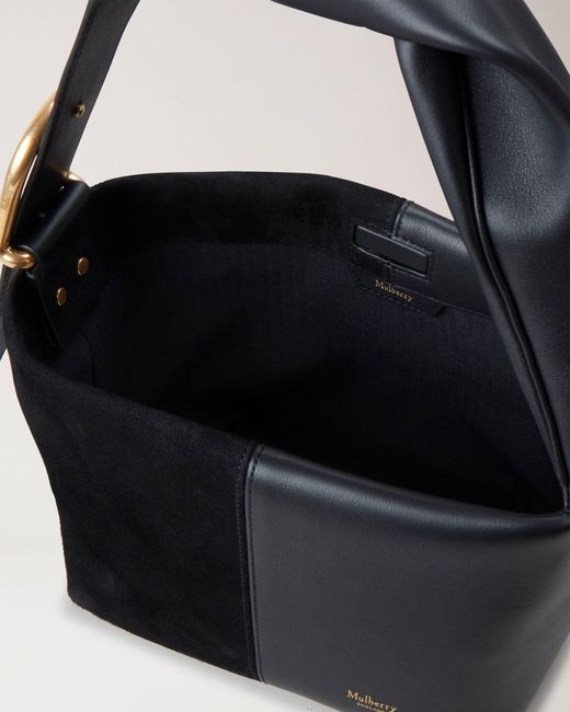 Mulberry Black Small Retwist Hobo Leather Bag