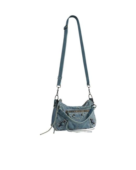 Balenciaga Blue Le City Moto Small