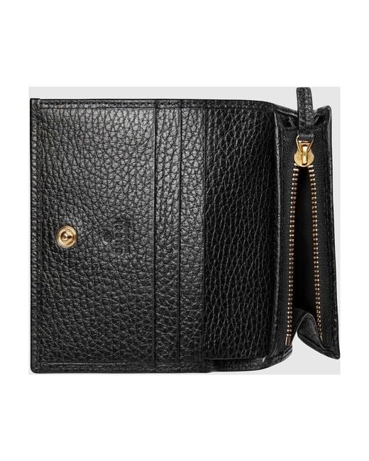 Gucci Black Logo Plaque Bifold Wallet