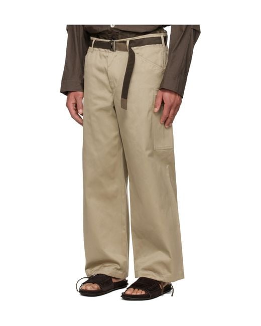 Sacai Natural Workwear Casual Pants for men