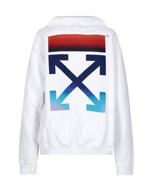 Off-White c/o Virgil Abloh White Arrow Printed Drawstring Hoodie