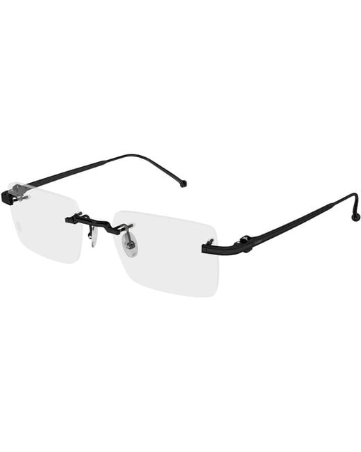 Cartier White Rectangle-Frame Glasses for men