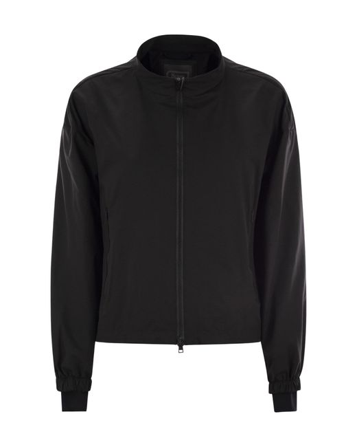 Herno Black Zip-Up Bomber Jacket