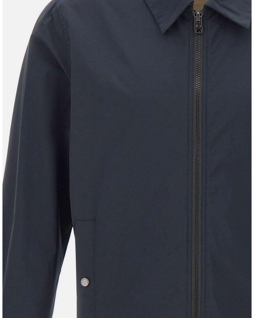 Woolrich Blue Zip-Front Shirt Jacket for men