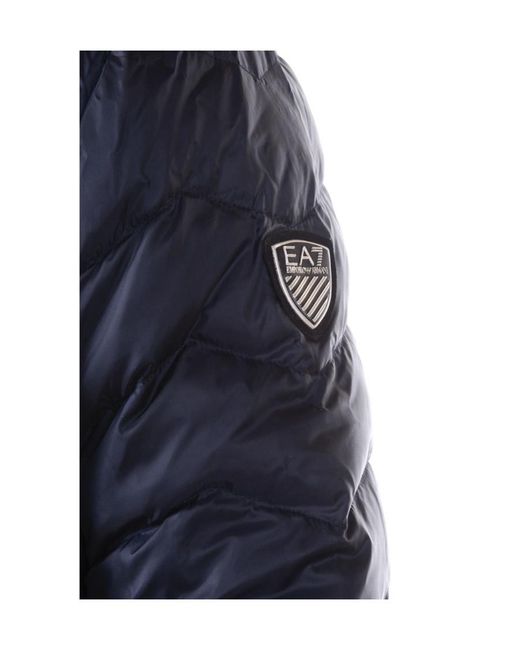 EA7 Blue Logo Down Jacket for men