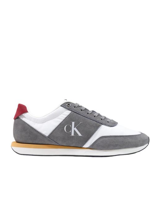 Calvin Klein Gray Round-Toe Sneakers for men