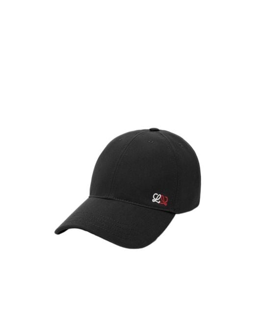 Loewe Black Embroidered Baseball Cap for men