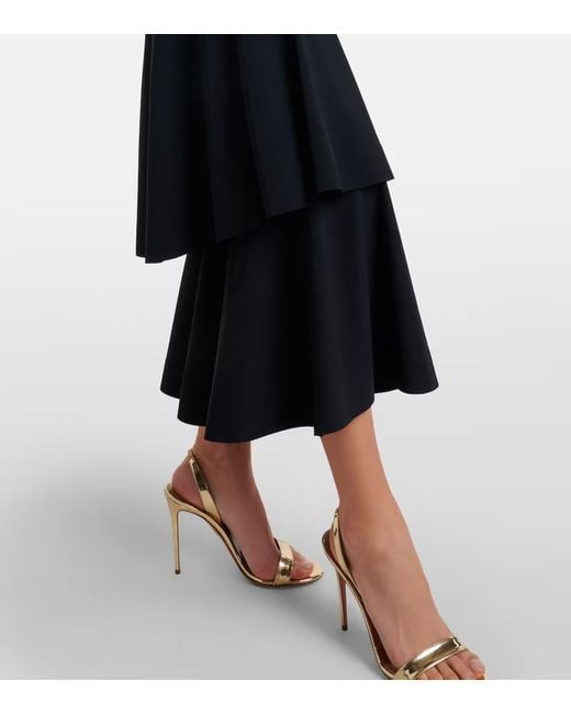 Dorothee Schumacher Black Modern Flow Tiered Midi Skirt