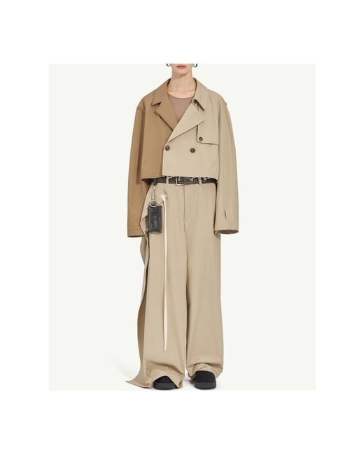 MM6 by Maison Margiela Natural Cropped Trench Coat