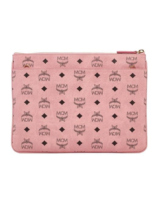MCM Pink Visetos Pouch