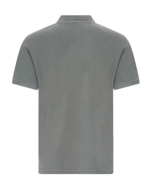 Dondup Gray Logo-Embroidered Polo Shirt for men