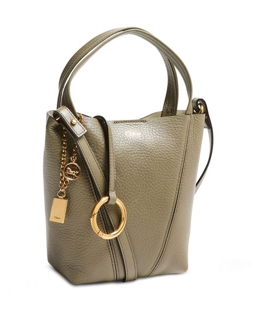 Chloé Green Spin Grain Leather Tote Bag