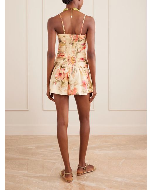 Zimmermann Natural Mahon Floral Playsuit