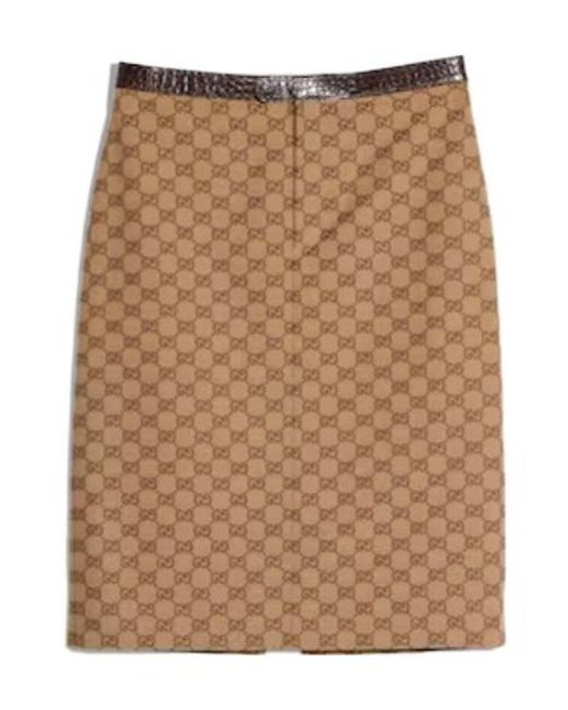 Gucci Natural Gg Pattern Skirt