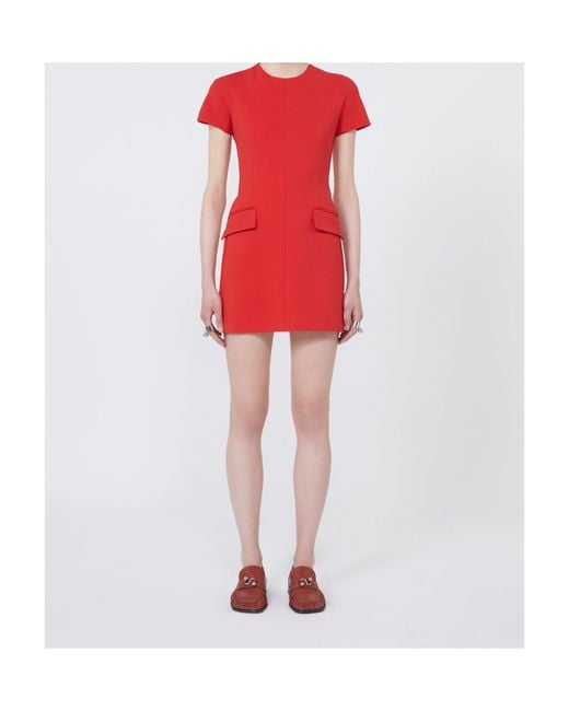 Sportmax Red Pocket Shift Dress