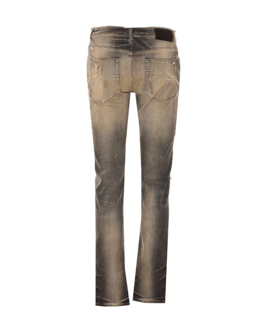 Amiri Gray Belt-Loop Jeans for men