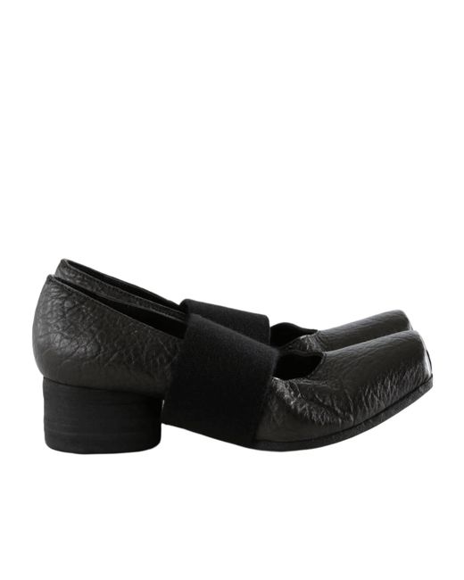 Uma Wang Black Square-Toe Ballet Flats