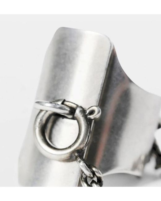 Ann Demeulemeester White Chain Ring