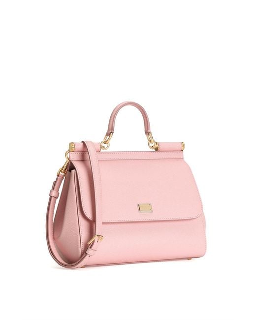 Dolce & Gabbana Pink Sicily Large Tote Bag