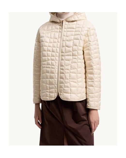 Moncler Natural Zip-Up Quilted Jacket