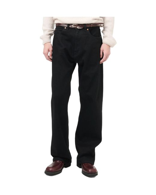 Our Legacy Black Third Cut Straight-Leg Jeans for men