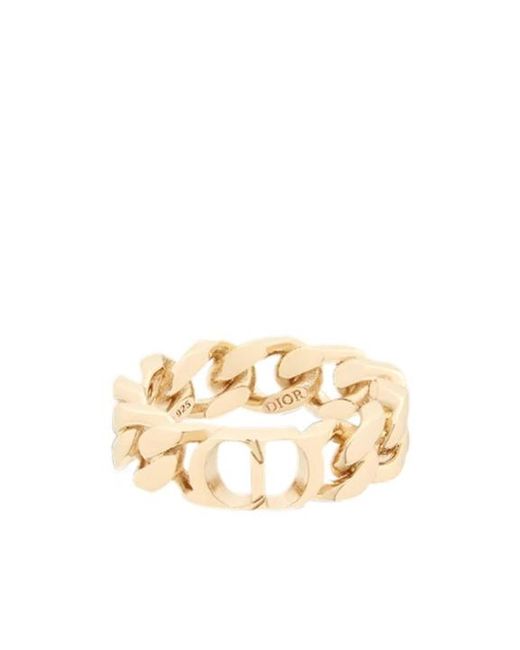 Dior Metallic Cd Icon Chain Link Ring for men