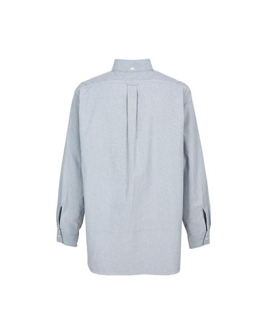 Nanamica Blue Long-Sleeved Shirt for men