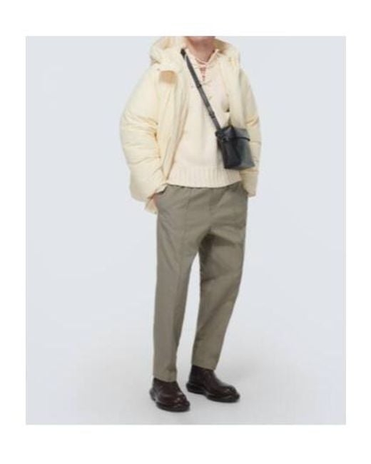 Jil Sander White Tie-Front Knit Sweater for men