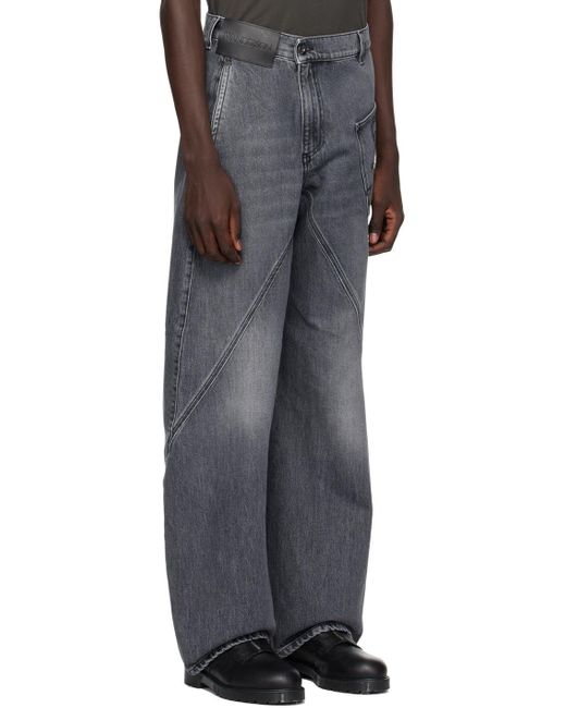 J.W. Anderson Gray Jw Anderson Twisted Workwear Denim Jeans for men