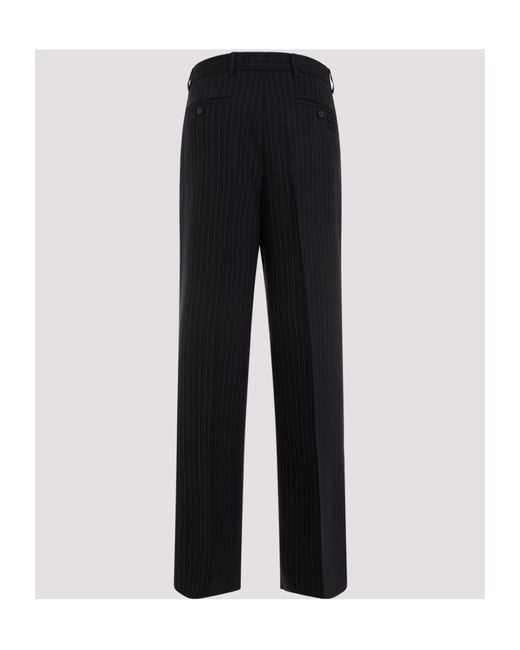 Miu Miu Black Pinstriped Pants