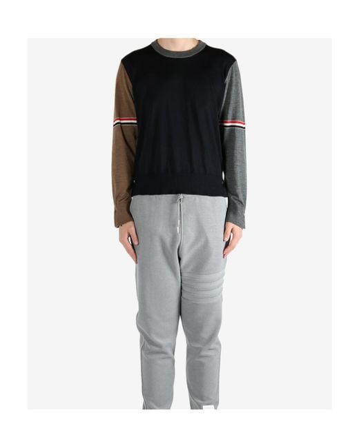 Thom Browne Black Knitted Jumper for men