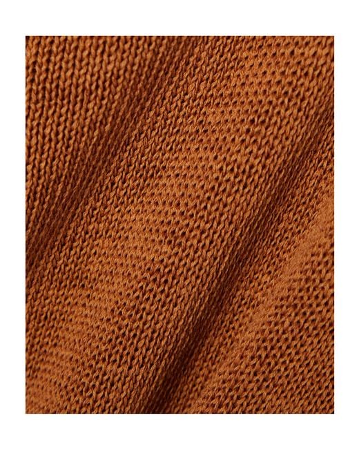 Lafayette 148 New York Brown Cotton-Blend Sweater