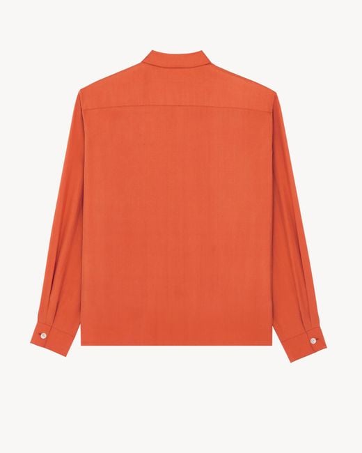 Saint Laurent Orange Button-Up Pajama Top for men