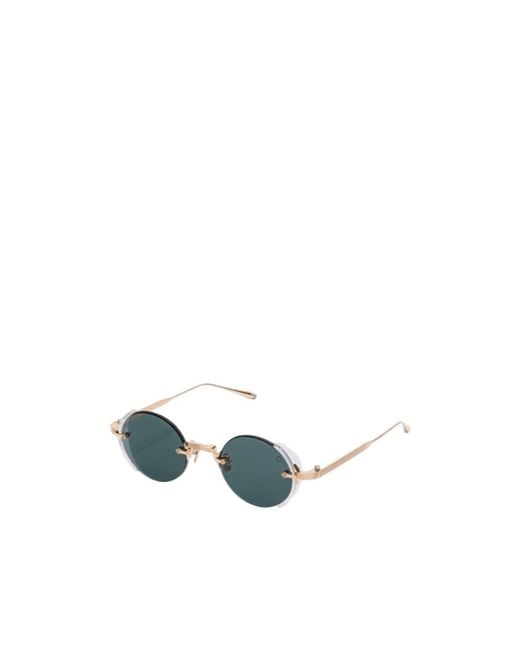 Akoni Blue Jupiter Round-Frame Sunglasses for men