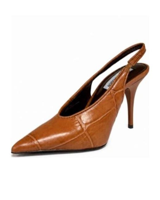 Steve Madden Brown Pointed-Toe High-Heeled Sandals
