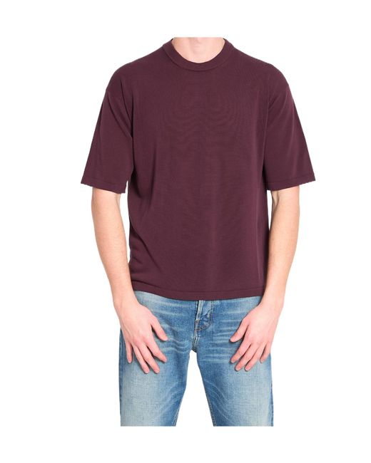 Roberto Collina Purple Relaxed Crewneck T-Shirt for men