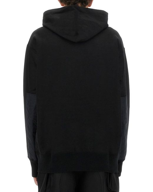 Junya Watanabe Black Pull Rope Hooded Sweater for men