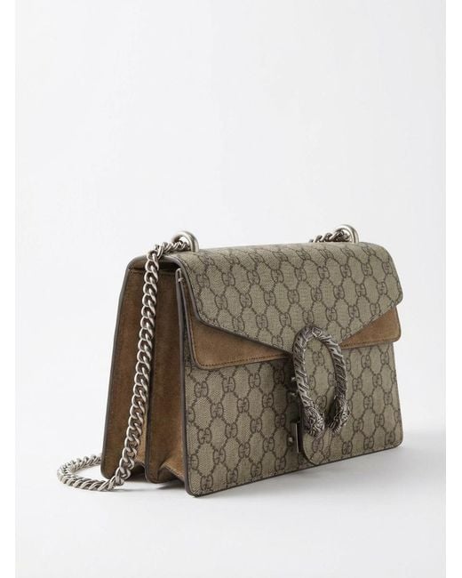 Gucci Gray Gg Supreme Dionysus Small Shoulder Bag