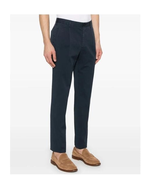 Incotex Blue Casual Trousers With Belt Loops for men