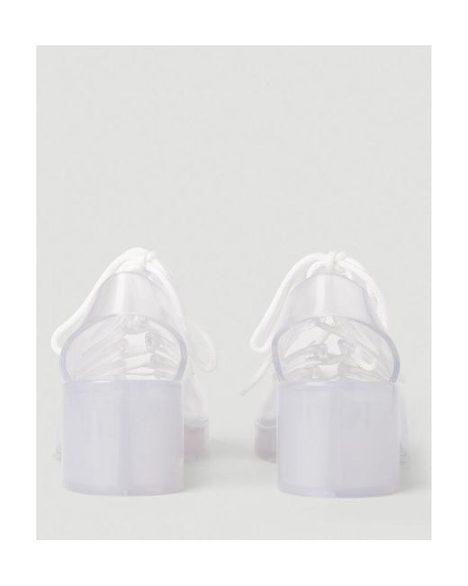 Bottega Veneta White Transparent Jelly High-Heeled Sandals