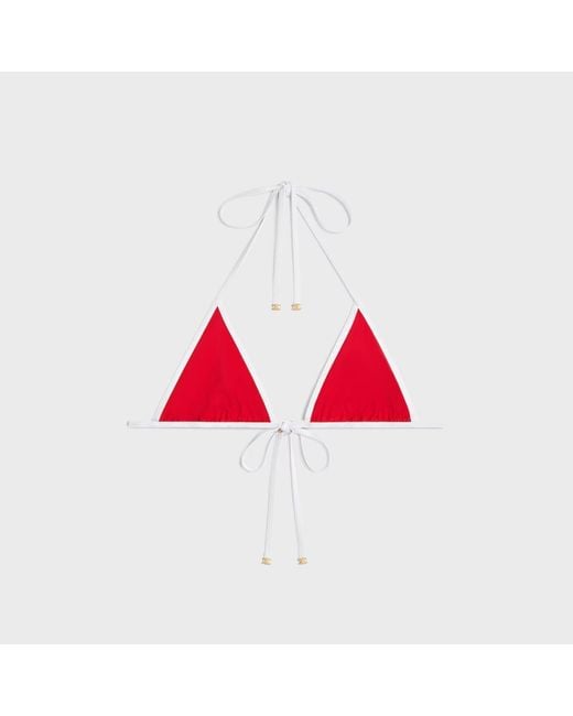 Céline Red Triomphe Triangle Top