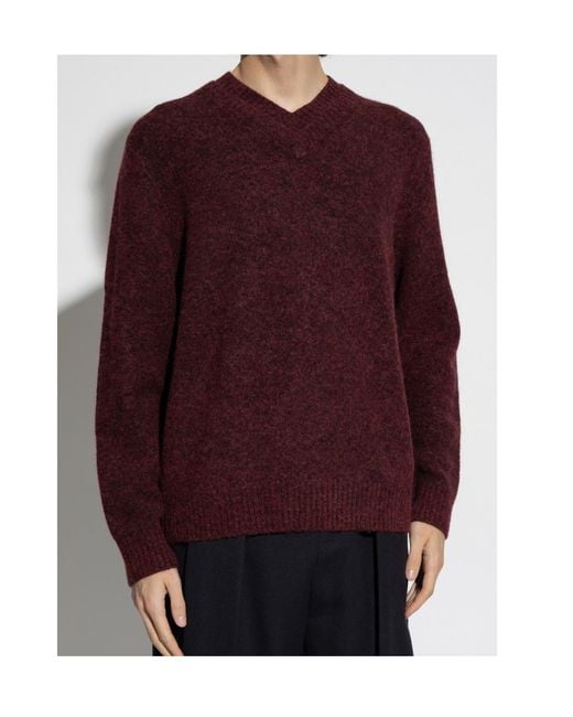 Samsøe & Samsøe Purple Safloyd V-Neck Knitted Sweater for men