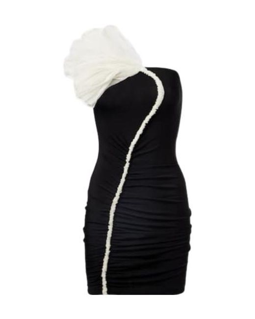 Nensi Dojaka Black Asymmetrical Mini Dress