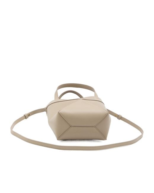 Loewe White Mini Puzzle Fold Tote Bag