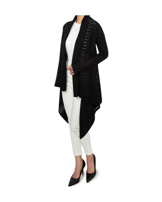 AllSaints Black Harley Waterfall Open Front Cardigan