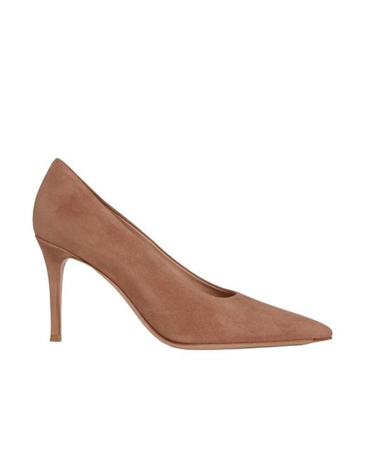 Gianvito Rossi Brown Robbie Pointed Toe Pumps
