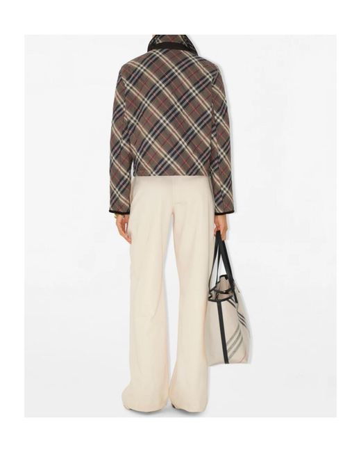 Burberry Brown Cotton Quilted Jacket